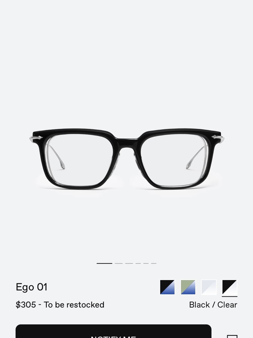 GENTLE MONSTER Ego 01 Black/Clear Women's Glasses